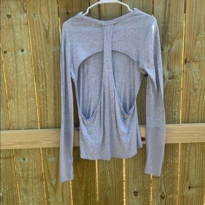 Forever 21 Cut out Back Long Sleeve Athletic Top